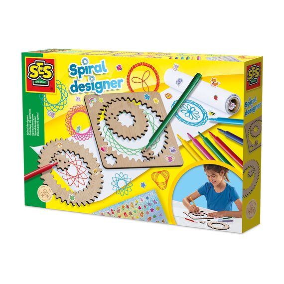 SES Creative - Spiral Designer Set - Wooden Wheels - (S14788) / Toys