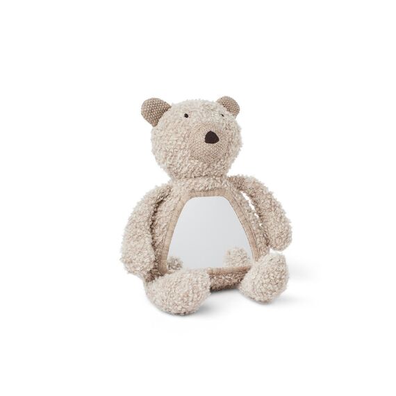 Smallstuff - Activity bear w. mirror, wool bouclé, nature - (40048-06) / Toys