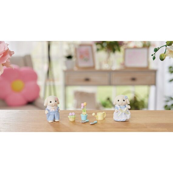 Sylvanian Families - Flower Garden Set - Flora Rabbit Brother & Sister (5736) / Toys