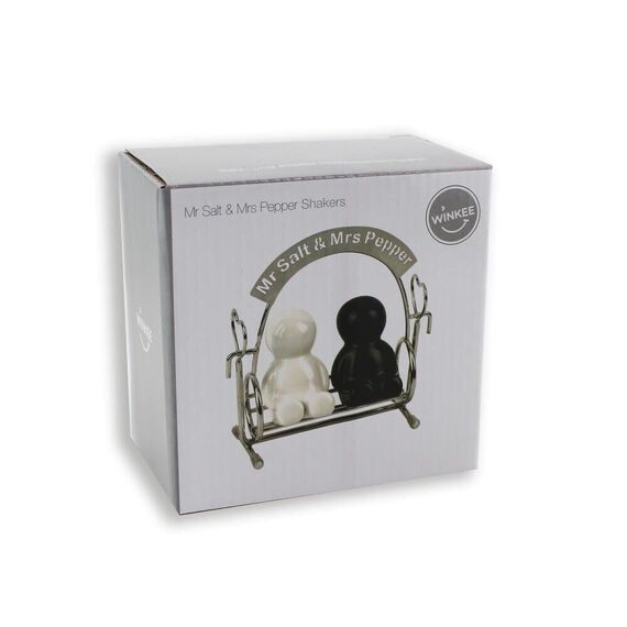 Winkee - Mr Salt & Mrs Pepper Shakers - Salt and Pepper Dispenser / Gadgets