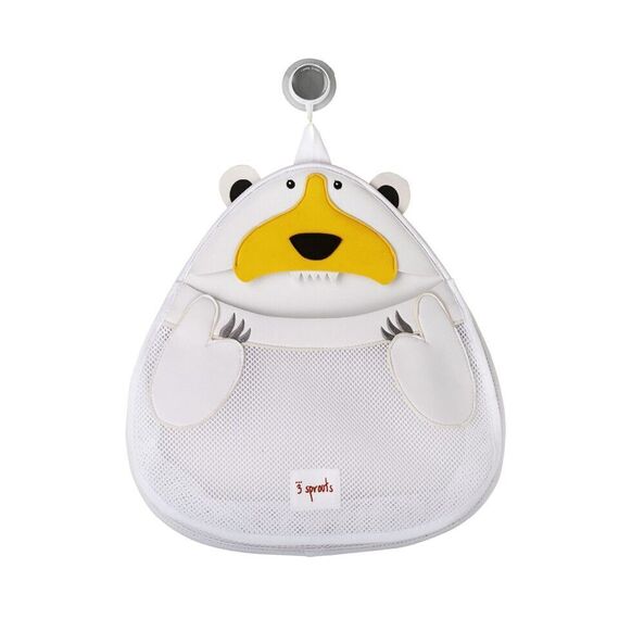 3 Sprouts - Bath Storage - White Polar Bear / Baby and Children