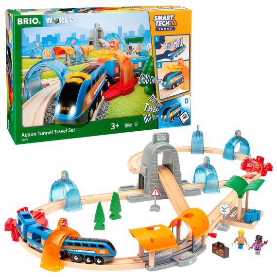 BRIO - Smart Tech Sound Action Tunnel Travel Set (33972) / Toys