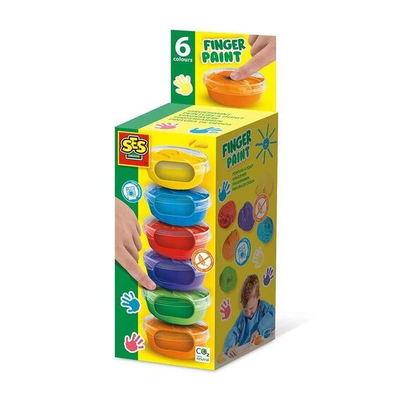 SES Creative - Fingerpaint 6x45ml - (S00398) / Toys