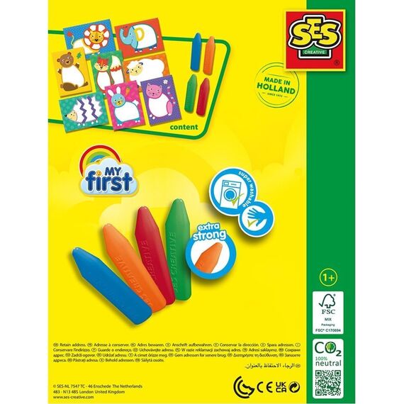 SES Creative - My first - Crayons and Animal cards - (S14404) / Toys - Merchandise Office Supplies - Various - Techbox