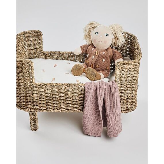 Smallstuff - Doll blanket, fishbone knit, powder - (40017-23) / Toys |  Techbox