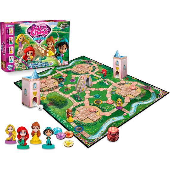 Spanish Disney Princess Race Chase board game - Board Games - Various - Techbox