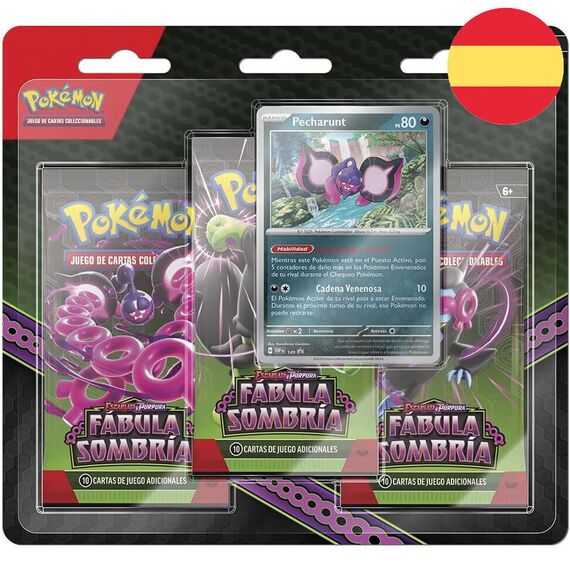 Spanish Pokemon Scarlet and Purple Shrouded Fable blister set of collectible cards |  Techbox