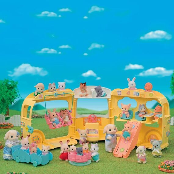 Sylvanian Families - Rainbow Fun Kindergarten Bus (5744) / Toys