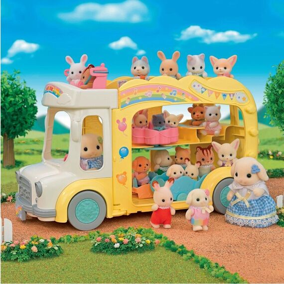 Sylvanian Families - Rainbow Fun Kindergarten Bus (5744) / Toys