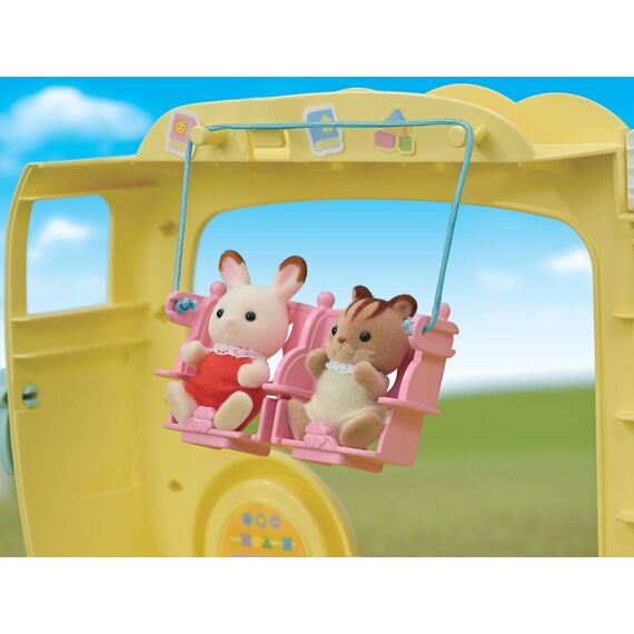 Sylvanian Families - Rainbow Fun Kindergarten Bus (5744) / Toys