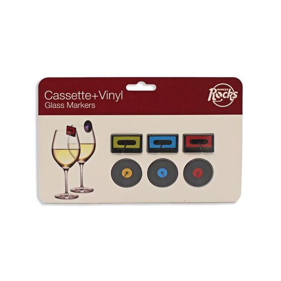 Winkee - Drinks Markers - Cassette+Vinyl - Set of 6 / Gadgets
