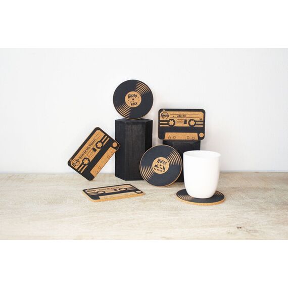 Winkee - Rocks Coaster Set of 6 - Black / Gadgets