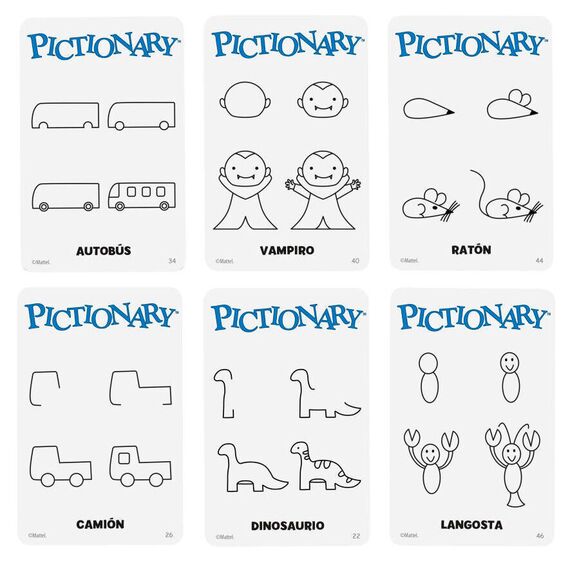 Spanish Pictionary board game