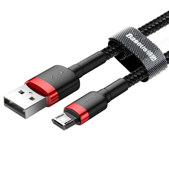 Baseus Cafule Cable durable nylon cable USB / micro USB 1.5A 2M black-red (CAMKLF-C91) - Cables & Adapters - Cables & Accessories - Techbox
