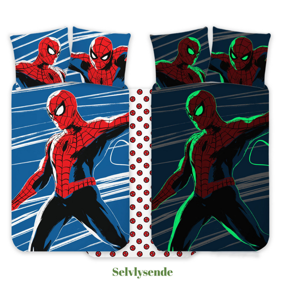 Bed Linen - Junior Size 100 x 140 cm - Spiderman 1053 Glow (1029355) / Baby and Children |  Techbox