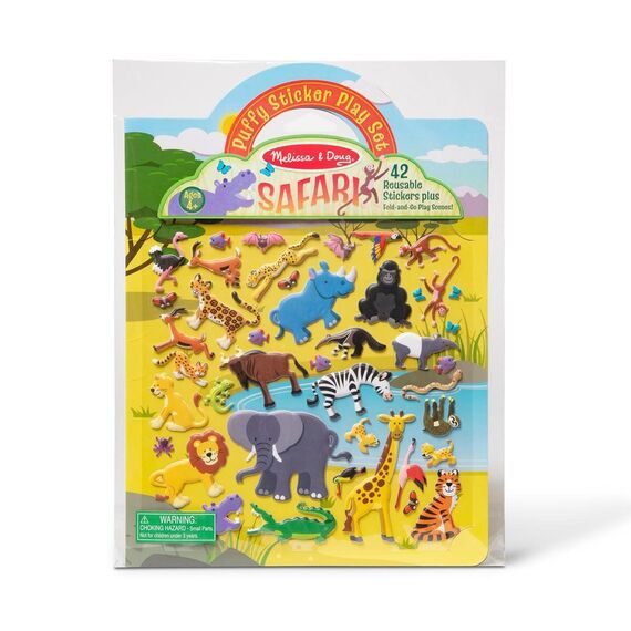 Melissa & Doug - Reusable Puffy Stickers Playset Safari (806037) / Toys