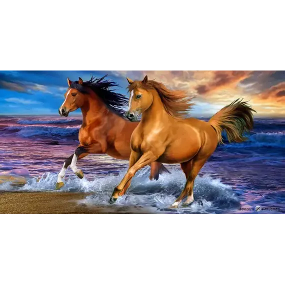 Towel - 70 x 140 cm - Horses (110043) / Baby and Children