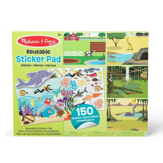 Melissa & Doug - Reusable Sticker Pad Habitats (806040) / Toys