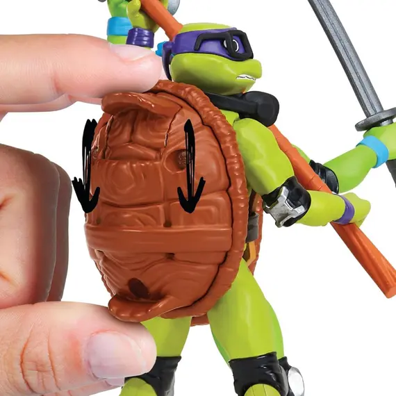 Turtles Mutant Mayhem - Basic Figures 12cm - Shell Spin Donnie / Toys