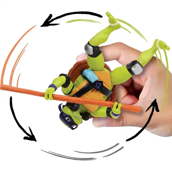 Turtles Mutant Mayhem - Basic Figures 12cm - Shell Spin Donnie / Toys