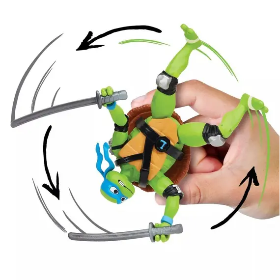 Turtles Mutant Mayhem - Basic Figures 12cm - Shell Spin  Leo / Toys