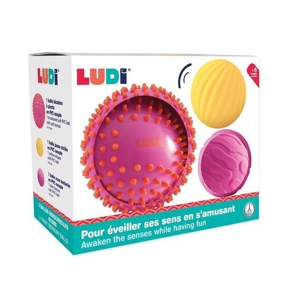 Ludi - Sensory ball set - pink - LU30022 / Toys