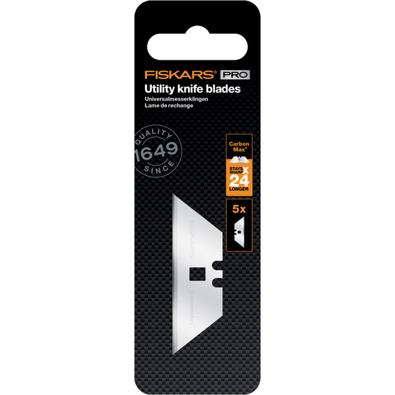 Fiskars - CarbonMax Utility Knife Blades - 5 Pack / Sport and Outdoor