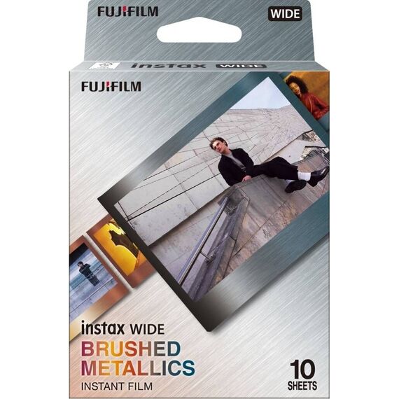 Fuji - Instax Wide Instant Film 10 shots Brushed Metal / Electronics