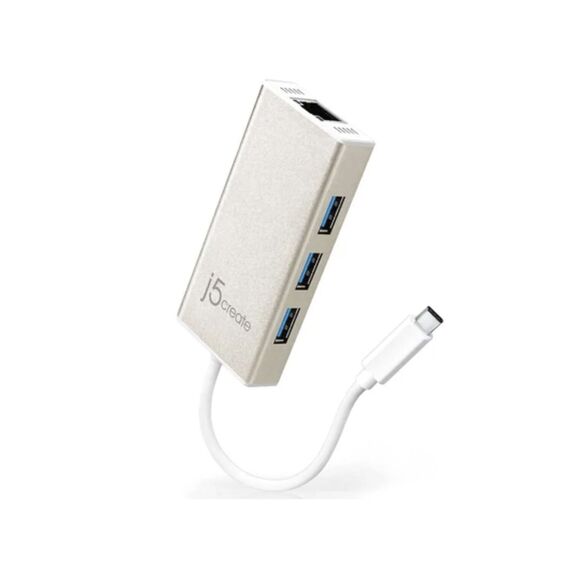 J5create - USB-C Gigabit Ethernet & Hub Multi Adapter / Computers