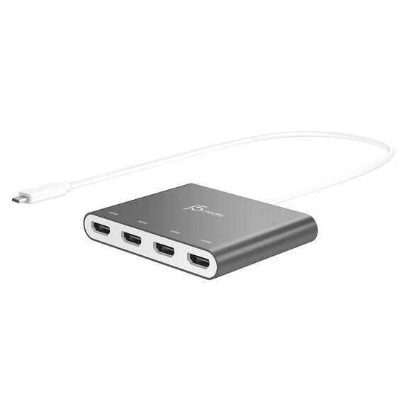 J5create - USB-C To 4 Port HDMI Multi Monitor Adapter / Computers