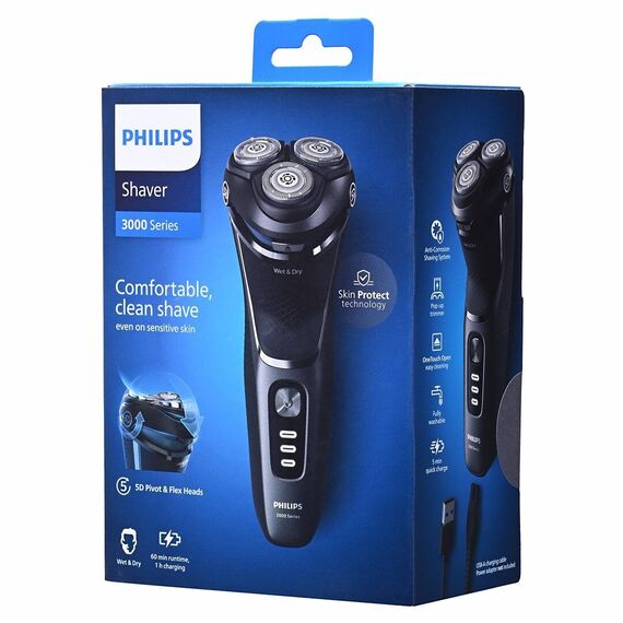 Philips S3343/13 men's shaver Rotation shaver Trimmer Black, Chrome | Techbox