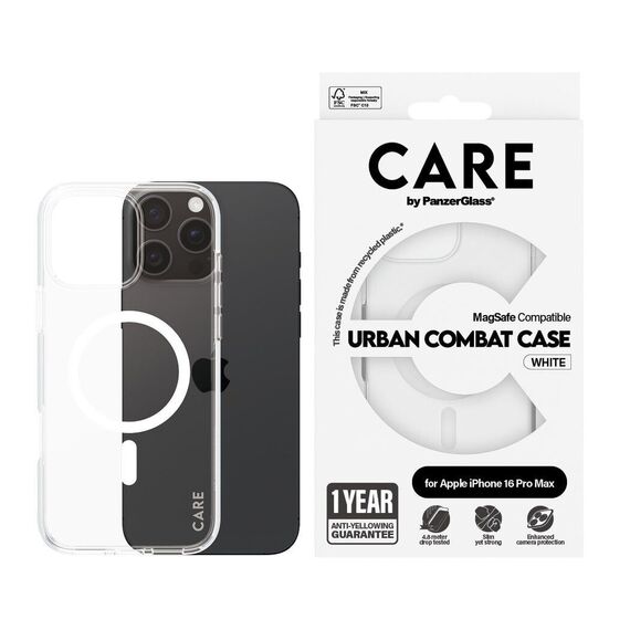 CARE by Panzerglass -  iPhone 16 Pro Max Case Urban Combat White MagSafe / Electronics | Techbox