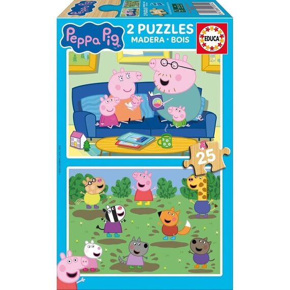 Educa - 2x25 pcs, Peppa Pig (80-20334) / Toys - Puzzles - Gifts - Techbox