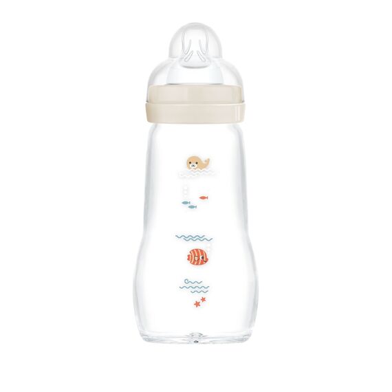 MAM - Feel Good Glass Bottle - Neutral - 260 ml / Baby and Children