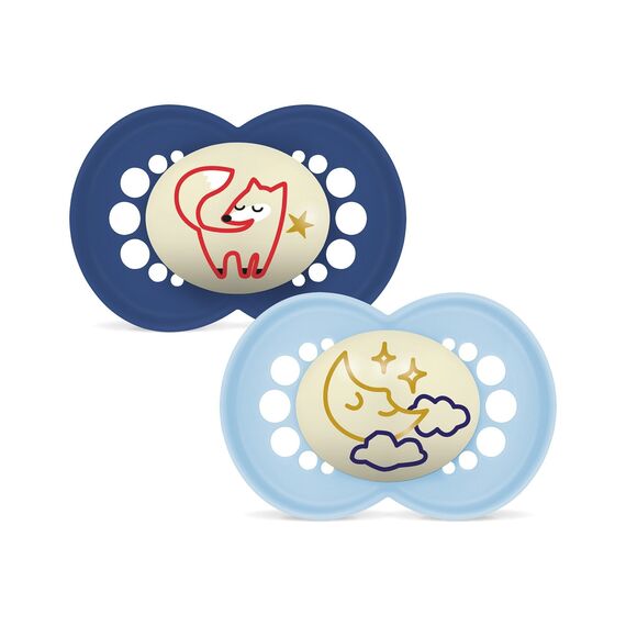 MAM - Original Night Silk 2p Box V - Blue - 6-16 months / Baby and Children