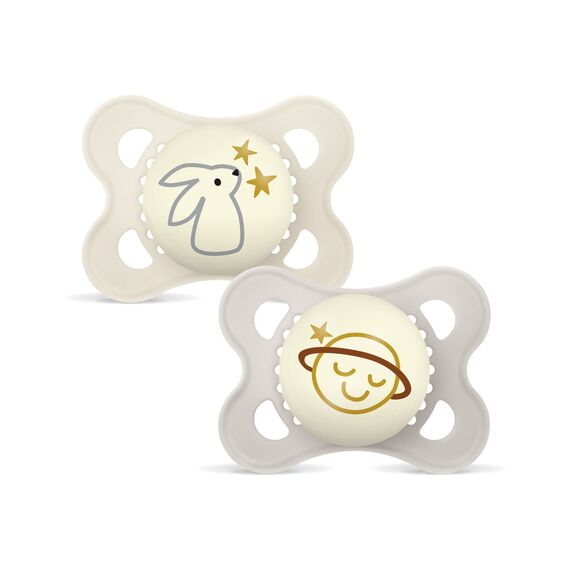 MAM - Original Night Silk Pacifiers - Neutral - 0-6m / Baby and Children