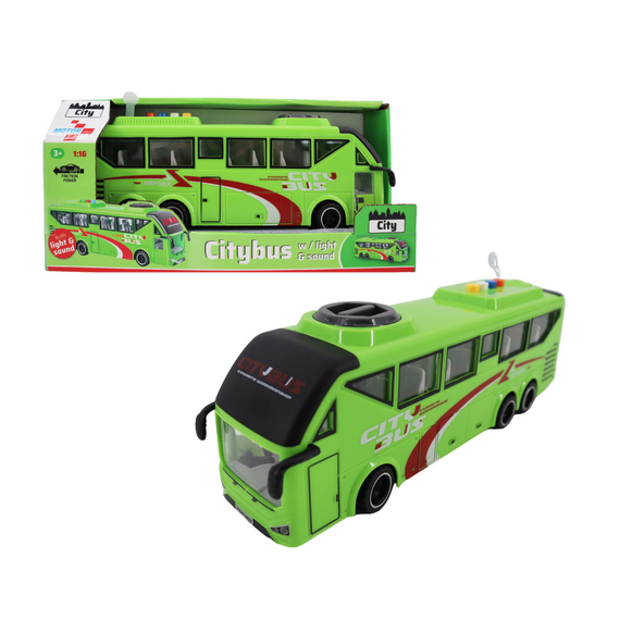 Motor 112 - City bus with light and sound 1:16 / Toys