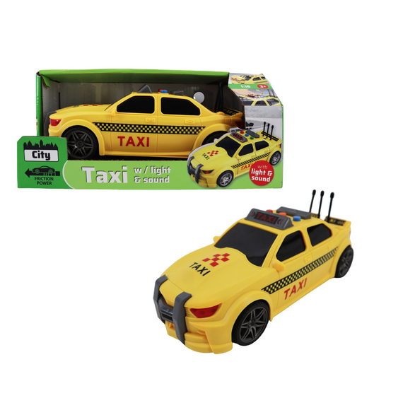 Motor 112 - Taxi with light and sound 1:16 / Toys