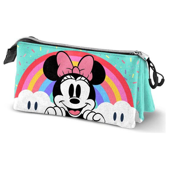 Disney Minnie Rainbow triple pencil case |  Techbox