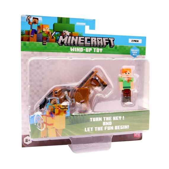 MINECRAFT S2 3D WIND-UP TOY - ALEX & HORSE |  Techbox