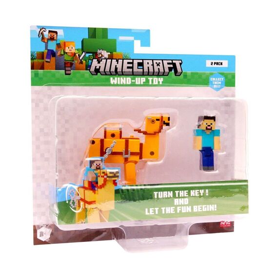 MINECRAFT S2 3D WIND-UP TOY - STEVE & CAMEL |  Techbox
