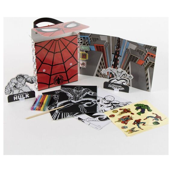 Marvel Spiderman Colouring backpack set |  Techbox