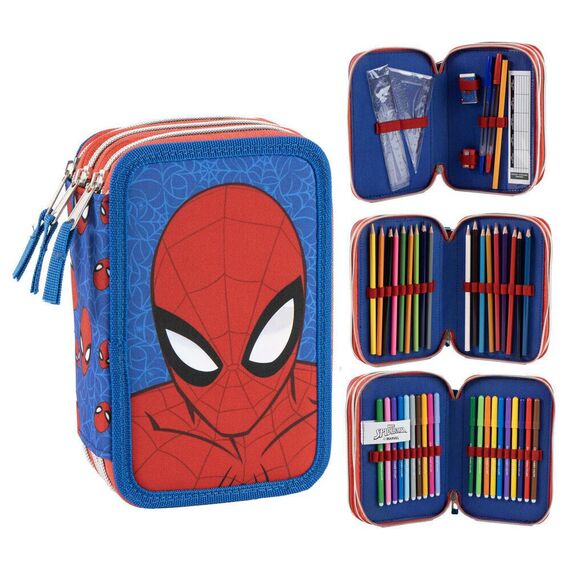 Marvel Spiderman triple pencil case - Merchandise Office Supplies - Various - Techbox