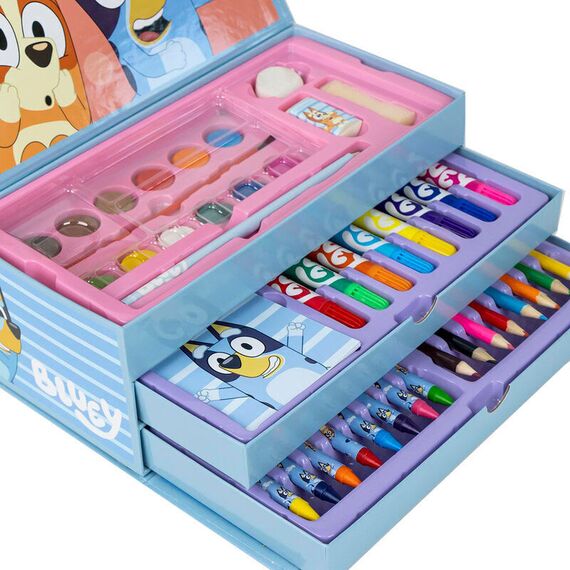 Bluey colouring stationery case