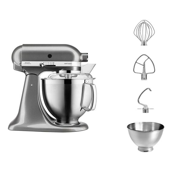 KitchenAid ARTISAN 5KSM185PS Stand mixer 300 W Silver - Food Processors - Food preparation - Techbox