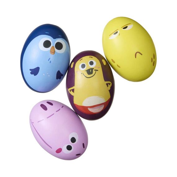 DR - Børste Egg Shaker, 4 Pack (6-24303) / Toys