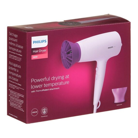 Philips 3000 series BHD341/10 hair dryer 2100 W Lilac - Hair Dryers - Personal Care - Techbox