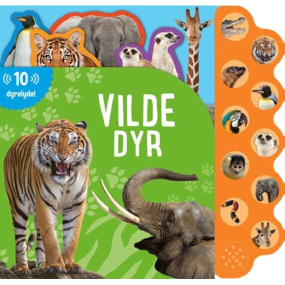 Stor bog m. 10 lyde: Vilde dyr / Toys