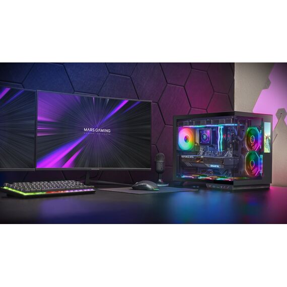 Mars Gaming MCMIRAGE computer case Midi Tower Black - Computer Cases - PC Cases & Accessories - Techbox