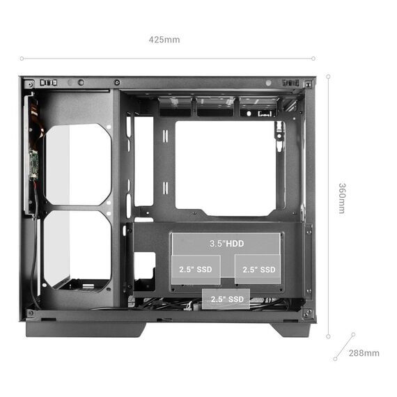 Mars Gaming MCMIRAGE computer case Midi Tower Black - Computer Cases - PC Cases & Accessories - Techbox